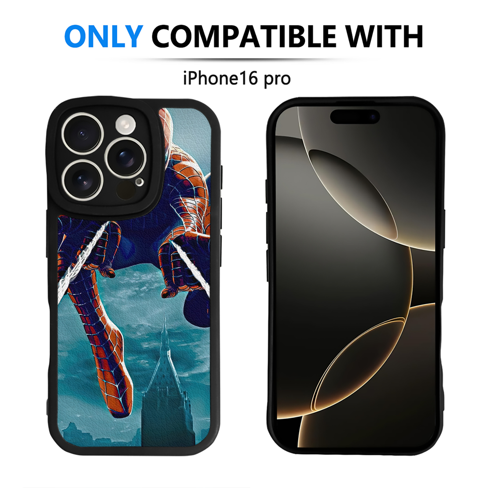 Spider Man スパイダーマン 【iPhone 16シリーズ対応】シリコンスマホケース（レザー調） 材質：シリコン